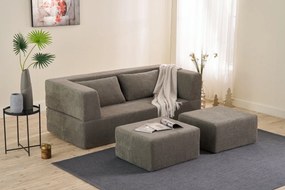 Διθέσιος Καναπές Κρεβάτι Γκρι VILORO 90x200x75