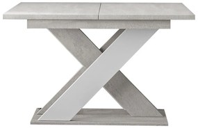 Τραπέζι Goodyear 117, Γκρι, Άσπρο, 75x90x120cm, 63 kg, Επιμήκυνση, Πλαστικοποιημένη μοριοσανίδα | Epipla1.gr