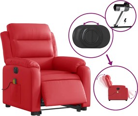 vidaXL Πολυθρόνα Μασάζ Ηλεκ.Ανακλινόμενη με Ανύψωση απόΣυνθετικό Δέρμα