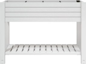 vidaXL Ζαρντινιέρα Κήπου Υπερυψωμένη Λευκή 110x45x79 εκ. Πολυπρ/λένιο