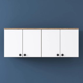 Ντουλάπι Καρυδί / Λευκό BRALU 120x42.5x46.8