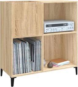 vidaXL Δισκοθήκη Sonoma Δρυς 84,5 x 38 x 89 εκ. από Επεξεργασμένο Ξύλο