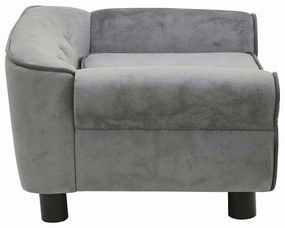 vidaXL Καναπές - Κρεβάτι Σκύλου Σκούρο Γκρι 72 x 45 x 30 εκ. Βελουτέ