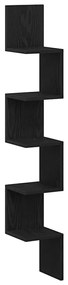 vidaXL Γωνιακό ράφι Μαύρη δρυς 20 x 20 x 127.5 cm Επεξεργασμένο ξύλο