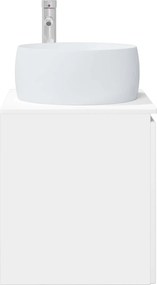 vidaXL Επιτοίχια Λεκάνη Έπιπλο Λευκό 49,5 x 44,5 x 66 εκ