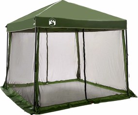 vidaXL Σετ Σκηνών Κατασκήνωσης 2 pcs Πράσινο Ταφτάς και Υφάσματα