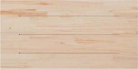 vidaXL Επιφάνεια Τραπεζιού Ορθογ. Λευκή 110x60x2,5 εκ. από Μασίφ Πεύκο