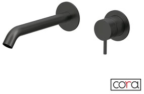 Μπαταρία Νιπτήρα Τοίχου cosmo PVD Black Brushed Inox 316L 6118-411