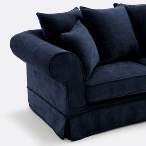 Καναπές-κρεβάτι, 2 ή 3 θέσεων, από μελανζέ πολυεστέρα, Adelia