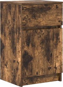 vidaXL Κομοδίνα 2 τεμ. Καπνιστή Δρυς 39x35x65 εκ. Επεξεργ. Ξύλο