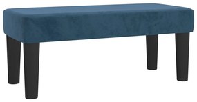 vidaXL Κρεβάτι Boxspring με Στρώμα Σκούρο Μπλε 80 x 200 εκ. Βελούδινο