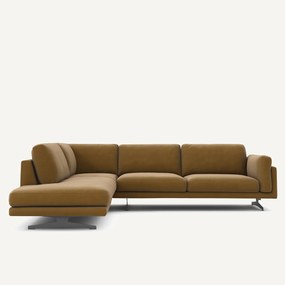 Γωνιακός καναπές από λινό βελούδο, Cesar