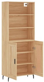 vidaXL Ντουλάπι Sonoma δρυς 69,5 x 34 x 180 εκ. από Επεξεργασμένο Ξύλο