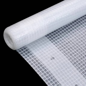 vidaXL Μουσαμάς με Ύφανση Leno Λευκός 2 x 2 μ. 260 γρ./μ²