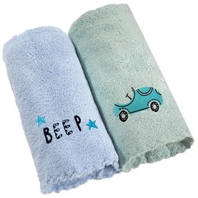 Πετσέτες Βρεφικές Boy Set 3 (Σετ 2τμχ) Blue-Mint Guy Laroche Towels Set 35x50cm Microfiber