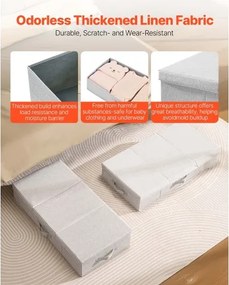 VEVOR Under Bed Storage 48L Foldable Underbed Box for Clothes Organization 2Pack