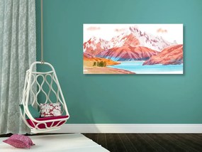 Εικόνα ζωγραφισμένο ορεινό τοπίο - 100x50