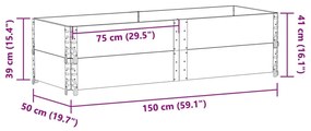 ΖΑΡΝΤΙΝΙΕΡΑ ΚΗΠΟΥ ΜΑΥΡΗ 150X50 ΕΚ. ΑΠΟ ΜΑΣΙΦ ΞΥΛΟ ΠΕΥΚΟΥ 3295408