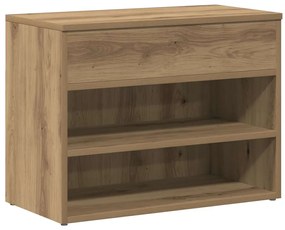 vidaXL Πάγκος Παπουτσιών τεχνίτης Δρυς 60x30x45 εκ. Επεξεργασμένο Ξύλο