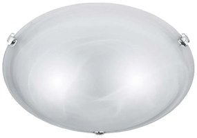 Φωτιστικό Οροφής - Πλαφονιέρα Adrian 6105021-01 2xE27 40W Φ40cm 10cm Nickel Mat Trio Lighting Metal
