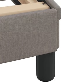 vidaXL Κρεβάτι με Στρώμα Hvar Taupe 140x190 εκ. Υφασμάτινο