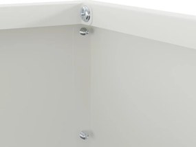 vidaXL Περίγραμμα γκαζόν Λευκό 40 x 40 x 13 cm Ατσάλι