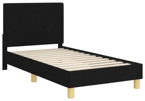 vidaXL Κρεβάτι Παιδικής Κρεβατοκάμαρας με Κεφαλάκι Μαύρο 80 x 160 cm