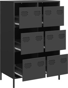 vidaXL Ντουλάπι Μαύρο 68 x 39 x 101,5 εκ. από Χάλυβα