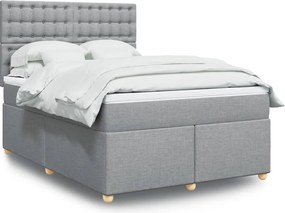 vidaXL Κρεβάτι Boxspring με Στρώμα Αν. Πράσινο 160x200εκ Υφασμάτινο