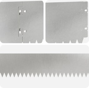 vidaXL Περίγραμμα γκαζόν 20 τμχ. 103 x 15 εκ Stainless Steel Ασημί