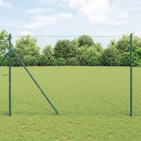 vidaXL Φράχτης Αλυσίδας Πράσινο 1.5 x 25 m Γαλβανισμένο ατσάλι