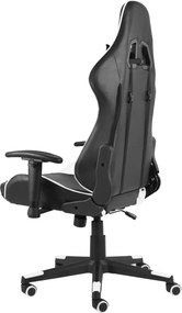 vidaXL Καρέκλα Gaming Περιστρεφόμενη Λευκή PVC