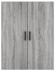 vidaXL Ντουλάπι Γκρι Sonoma 69,5 x 34 x 180 εκ. Επεξεργασμένο Ξύλο