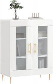 vidaXL Ντουλάπι Γυαλιστερό Λευκό 69,5x34x90 εκ. Επεξεργασμένο Ξύλο