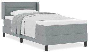 vidaXL Κρεβάτι box spring με στρώμα Ανοιχτό γκρι 100 x 200 cm