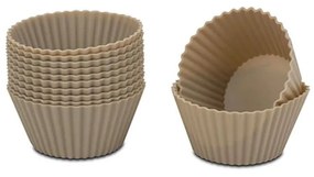 Φόρμες Cupcakes Misty (Σετ 12Τμχ) 10-111-067 6,5cm Beige Nava Silicone