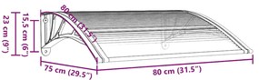 ΣΤΕΓΑΣΤΡΟ ΠΟΡΤΑΣ ΜΑΥΡΟ &amp; ΔΙΑΦΑΝΕΣ 80 X 80 ΕΚ ΑΠΟ ΠΟΛΥΚΑΡΒΟΝΙΚΟ 153585