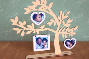 Intra απο ξύλο plywood  Χρώμα wenge 3mm-4mm πάχος - Κορνίζα Οικογενειακό Δέντρο | Διακόσμηση σπιτιού|CNC Δίασταση 20x25 cm INTRAFABR-76124450