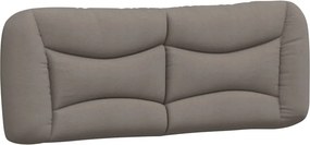 vidaXL Κρεβάτι με Στρώμα Hvar Taupe 140x200 εκ. Υφασμάτινο