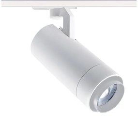 SAND WHITE LED ZOOMABLE TRACK LUMINAIRE 25W 4000K 1-PHASE 25-60° 3000LM MAX. 230V AC Ra80 5YRS ACA MEL2540W2