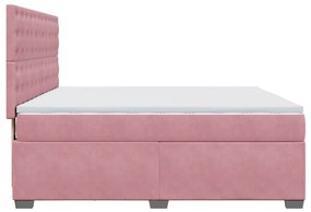 ΚΡΕΒΑΤΙ BOXSPRING ΜΕ ΣΤΡΩΜΑ ΡΟΖ 180X200 ΕΚ. ΒΕΛΟΥΔΙΝΟ 3293295