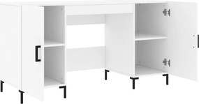 vidaXL Γραφείο Λευκό 140 x 50 x 75 εκ. από Επεξεργασμένο Ξύλο