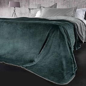 Κουβέρτα Velvet (Σετ 2τμχ) Emerald Guy Laroche Single 160x220cm 100% Βαμβακερή Φανέλα