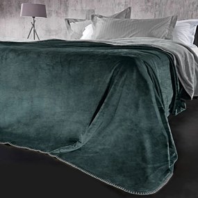 Κουβέρτα Velvet (Σετ 2τμχ) Emerald Guy Laroche Single 160x220cm 100% Cotton Flannel