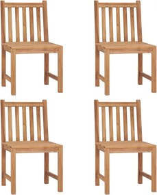 vidaXL Καρέκλες Κήπου 4 τεμ. από Μασίφ Ξύλο Teak