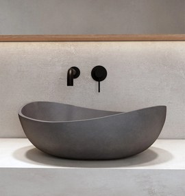 Karag Eris CS-0093-D5 Cement 57x37 - Επιτραπέζιος Νιπτήρας Terrazzo