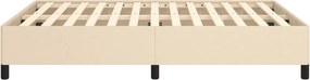 vidaXL Σκελετός Κρεβατιού Χωρίς Στρώμα Κρεμ 140x200 εκ.Υφασμάτινο