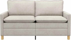 vidaXL Καναπές Κρεμ 156 x 81 x 87,5 εκ Πολυεστέρας