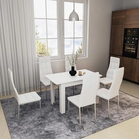 Τραπέζι Quiin επεκτεινόμενο λευκό 120-174x70x73.5εκ 164x70x73.5 εκ.