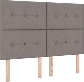 vidaXL Κεφαλάρι με κεφαλάρι Taupe 144 cm Τεχνητό Δέρμα
